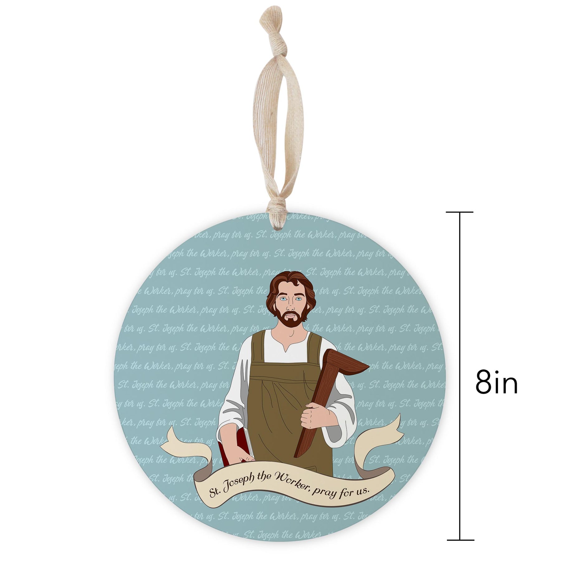 Stjosephtheworker 8" Hanging Sign | Catholic Gifts & Decor-1