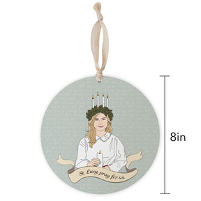 St. Lucy  8" Hanging Sign | Catholic Gifts & Decor-1