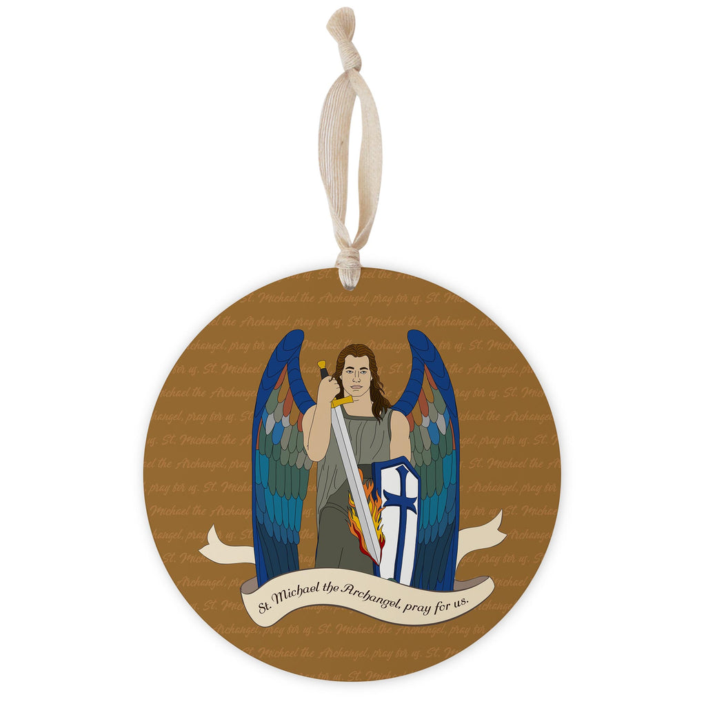 St. Michael  8" Hanging Sign | Catholic Gifts & Decor-0