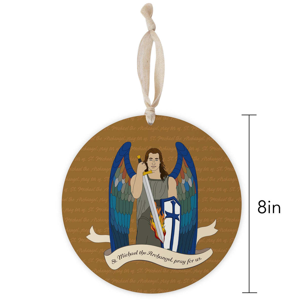 St. Michael  8" Hanging Sign | Catholic Gifts & Decor-1