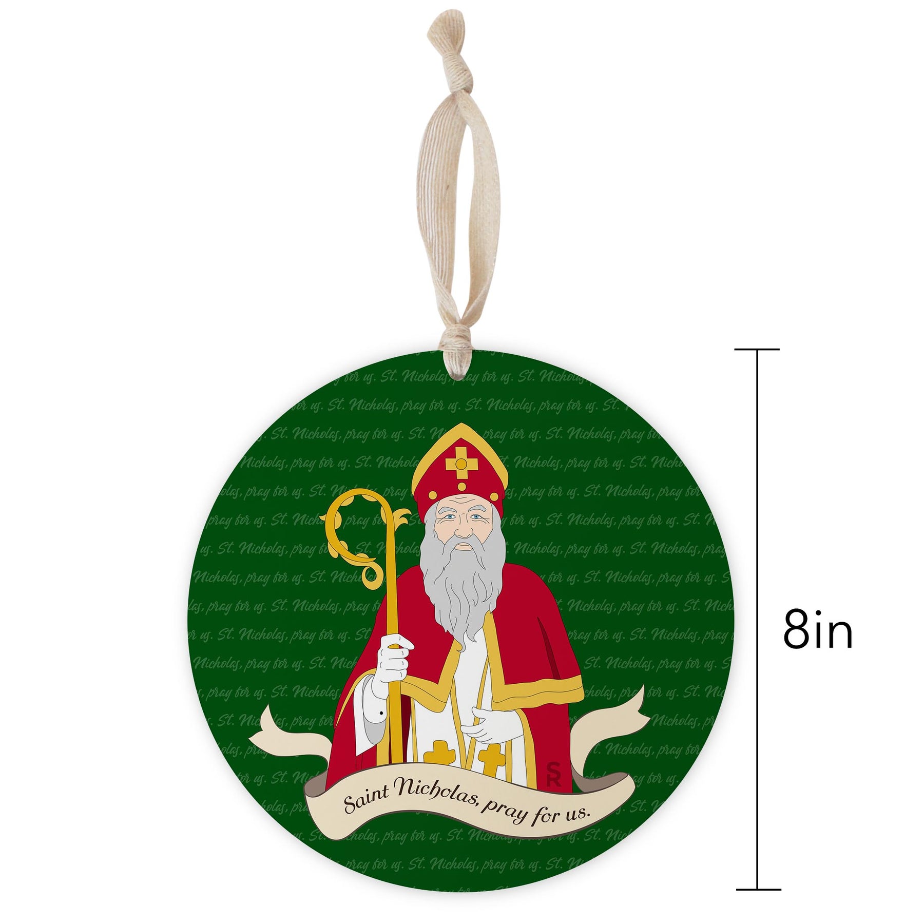 St. Nicholas 8" Hanging Sign | Catholic Gifts & Decor-1