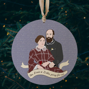 Sts. Louis & Zélie  8" Hanging Sign | Catholic Gifts & Decor-2