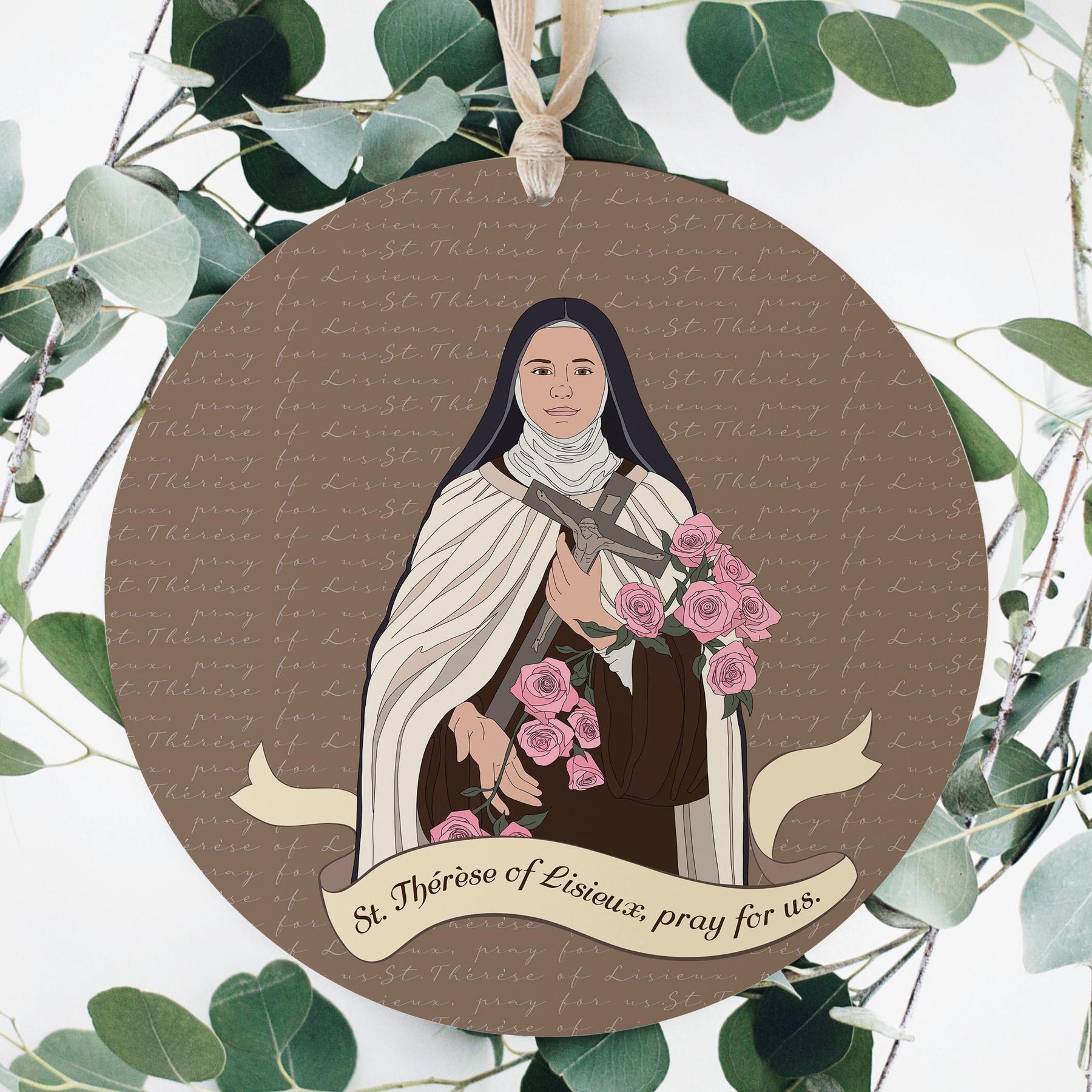 St. Thérèse of Lisieux 8" Hanging Sign-3