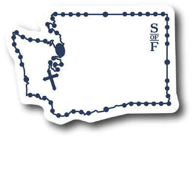 Washington Catholic Rosary Sticker