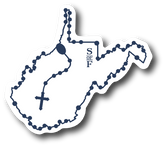 West Virginia Catholic Rosary Sticker