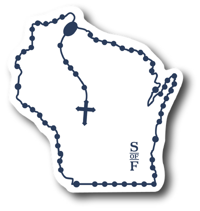 Wisconsin Catholic Rosary Sticker