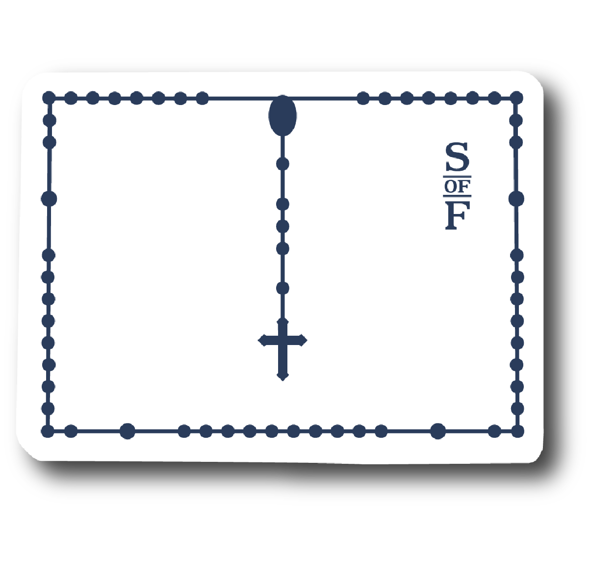 Wyoming Catholic Rosary vinyl sticker - States of Faith