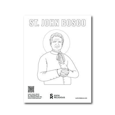 St. John Bosco Coloring Page - FREE Digital Download