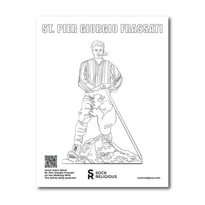 St. Pier Giorgio Frassati Coloring Page - FREE Digital Download
