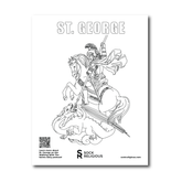 St. George Coloring Page - FREE Digital Download