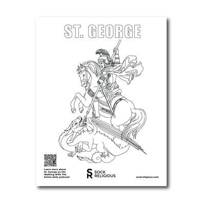 St. George Coloring Page - FREE Digital Download