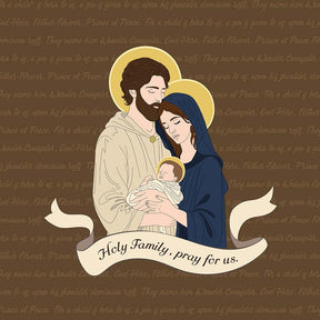 Holy Family  11.25x11.25 Framed Wood Block | Catholic Gifts & Decor-8