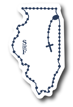 Illinois Catholic Rosary Sticker