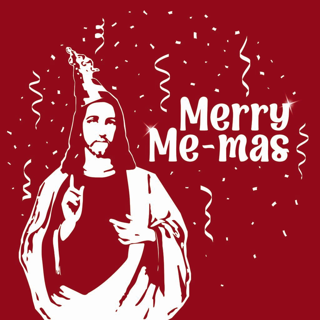 Merry Me-mas  5x5 Wood Block | Catholic Gifts & Decor-7