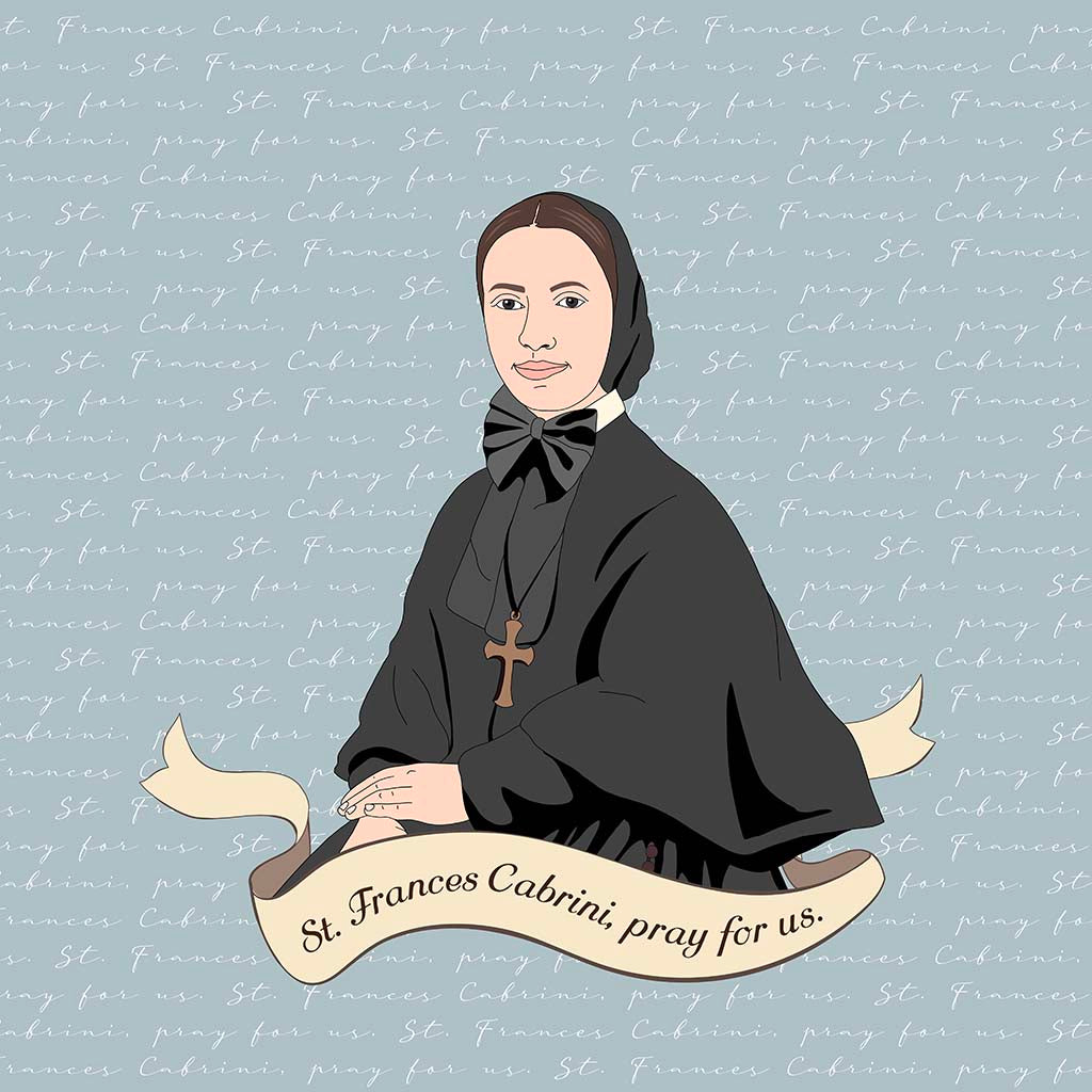 Mother Cabrini  11.25x11.25 Framed Wood Block | Catholic Gifts & Decor-8