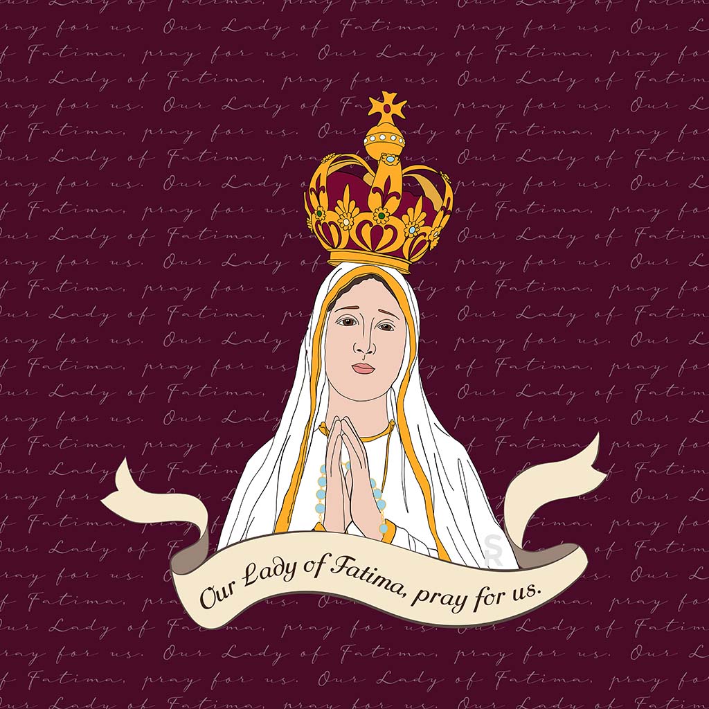 Our Lady of Fatima  8" Hanging Sign | Catholic Gifts & Decor-7