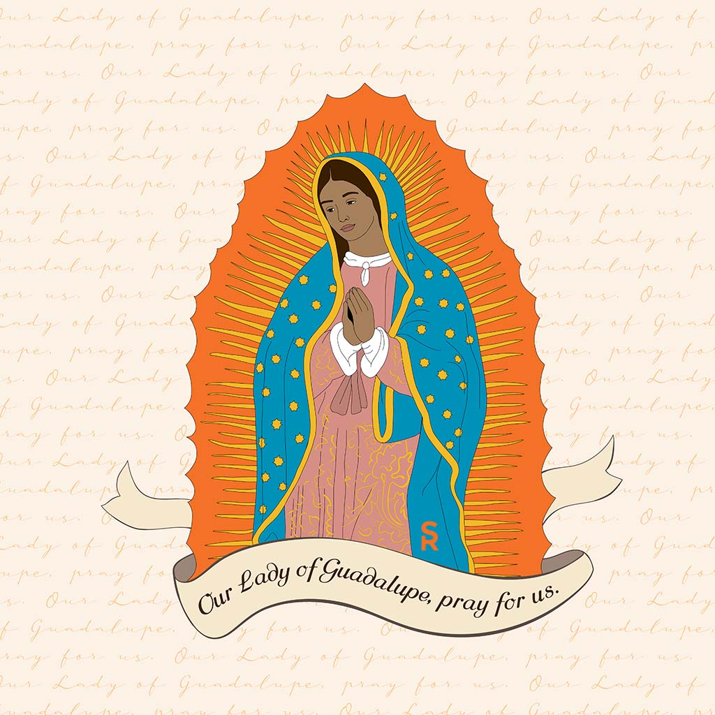 Our Lady of Guadalupe  5x5 Wood Block -7