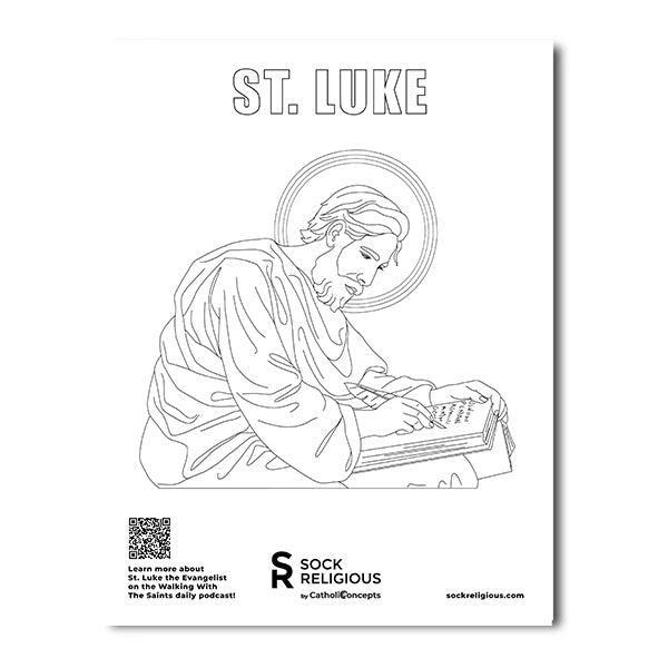 St. Luke Coloring Page - FREE Digital Download