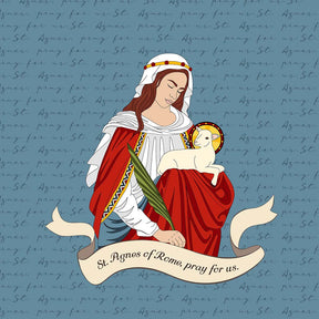 St. Agnes 4" Round Ornament | Catholic Gifts & Decor-8