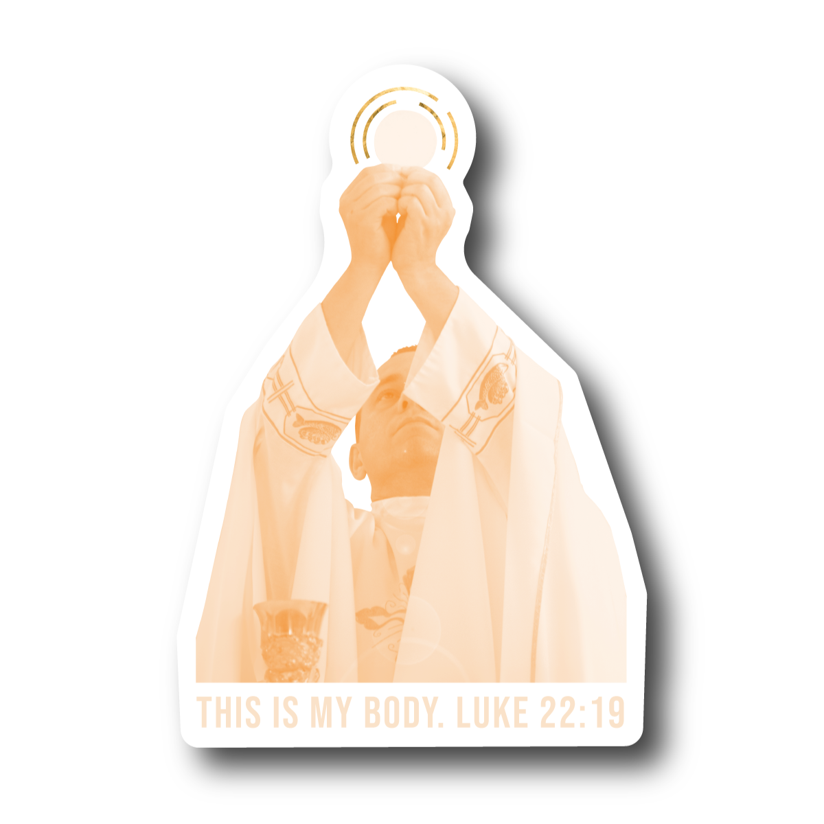 Priest Sticker This is My Body, Priest - Luke 22:19 Sticker