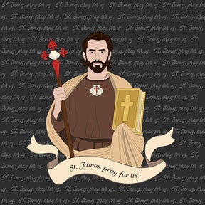 St. James  11.25x11.25 Framed Wood Block | Catholic Gifts & Decor-8