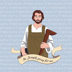 St. Joseph  5x5 Wood Block | Catholic Gifts & Decor-7