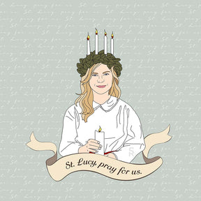 St. Lucy  8" Hanging Sign | Catholic Gifts & Decor-7