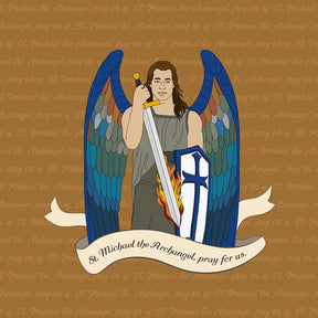 St. Michael  5x5 Wood Block | Catholic Gifts & Decor-7