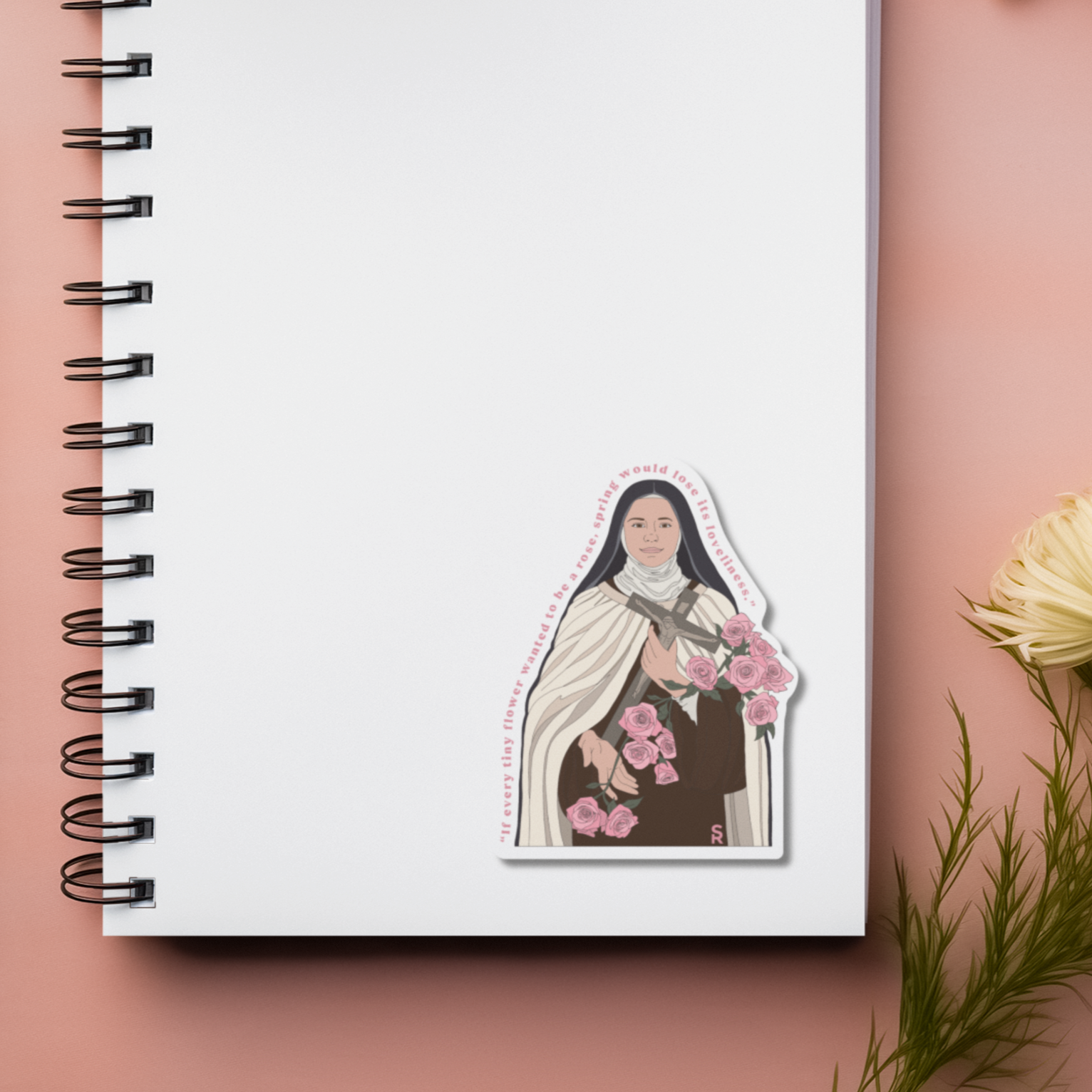 St. Therese Wildflowers Sticker