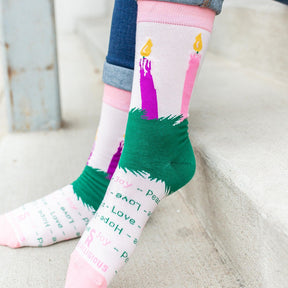 Advent Wreath Adult Socks