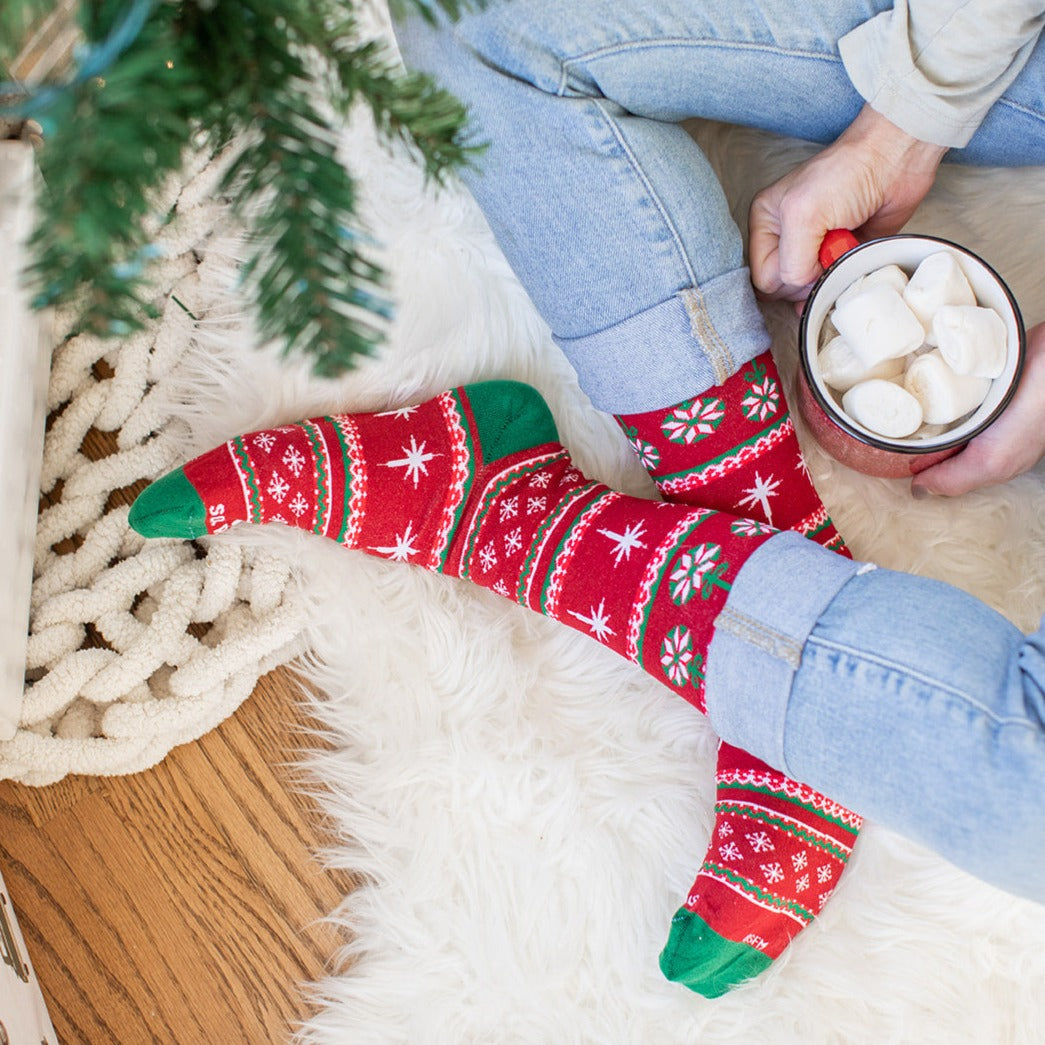 Christmas Sweater Adult Socks