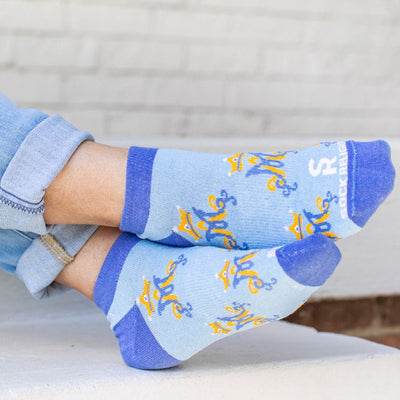 Marian Monogram No Show Socks