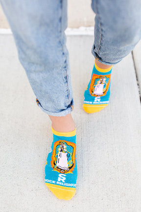 Our Lady of Guadalupe No Show Socks