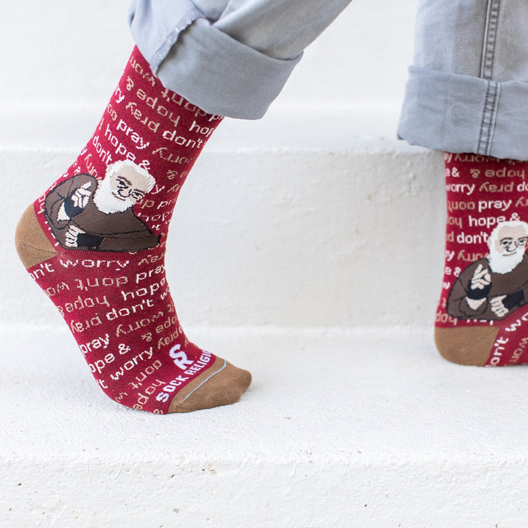 St. Padre Pio Adult Socks