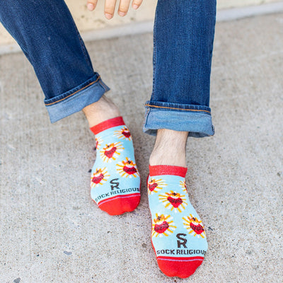 Sacred Heart No Show Socks