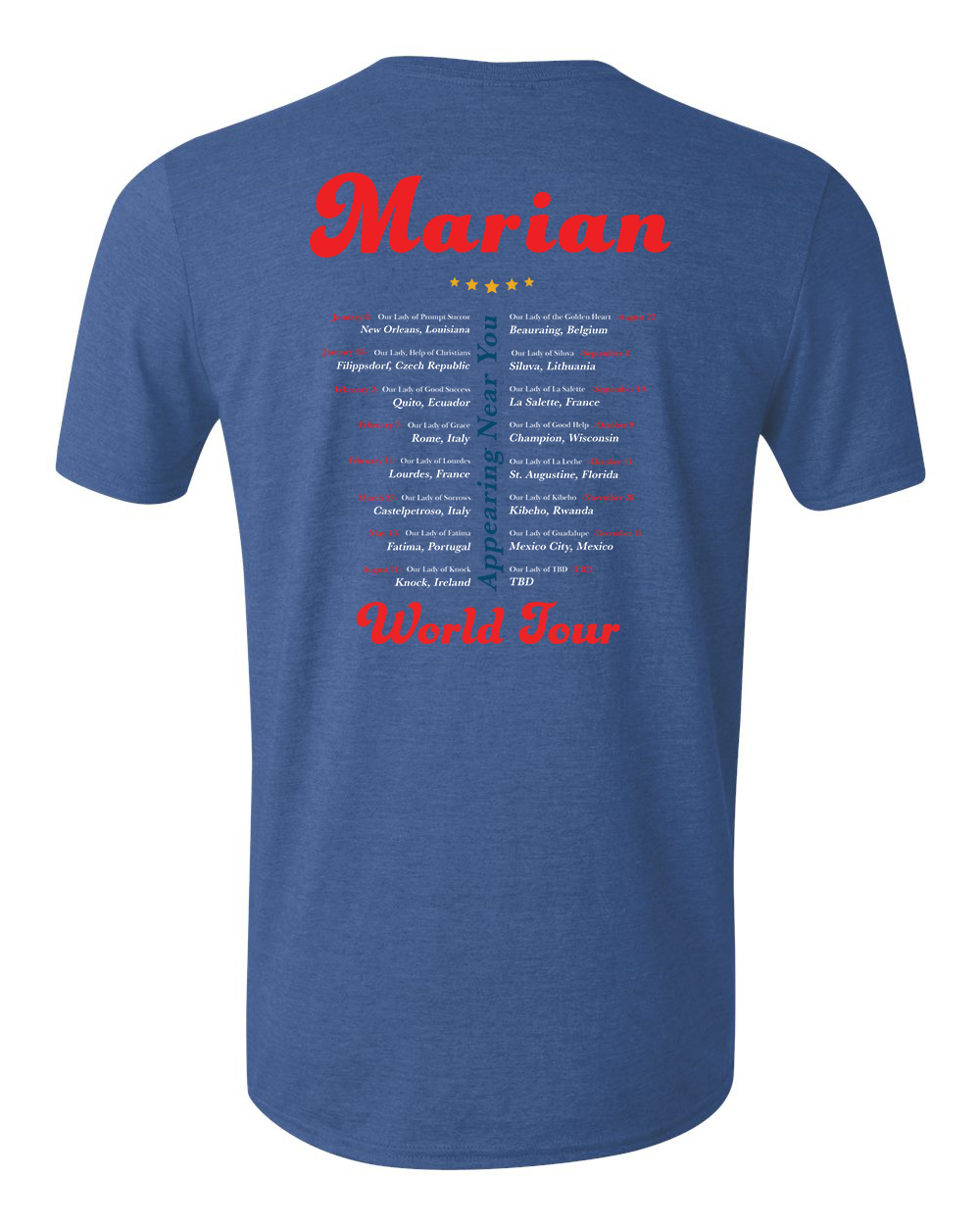 Marian World Tour Concert T Shirt