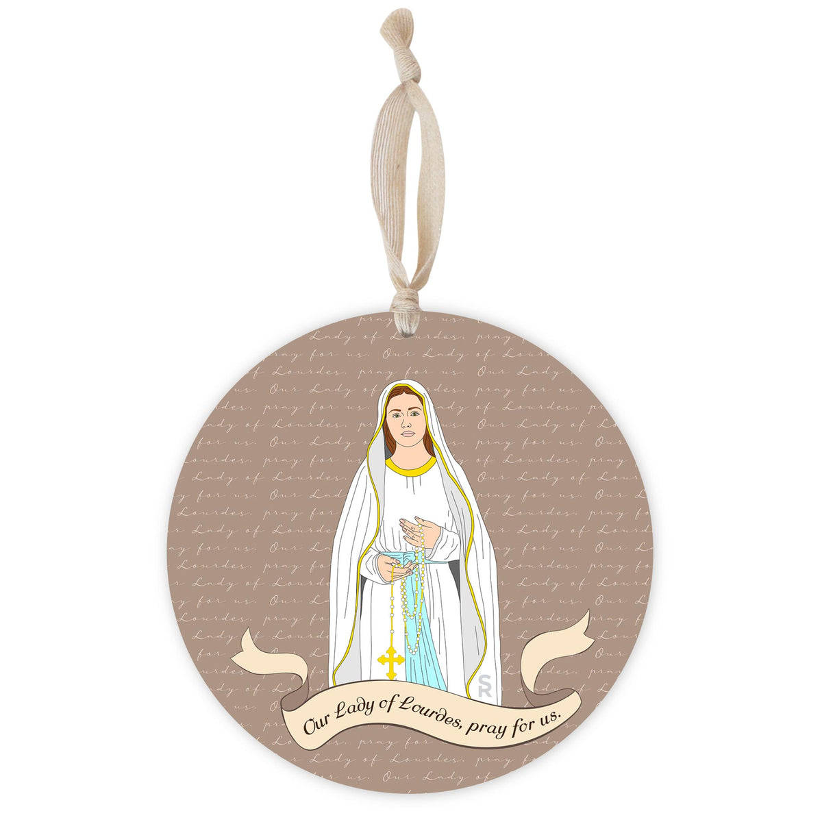 Our Lady of Lourdes 8 inch Ornament