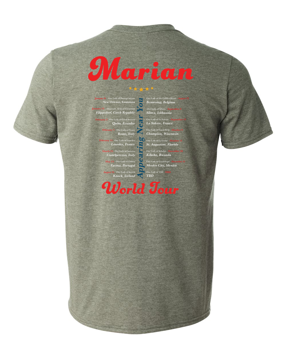 Marian World Concert T Shirt